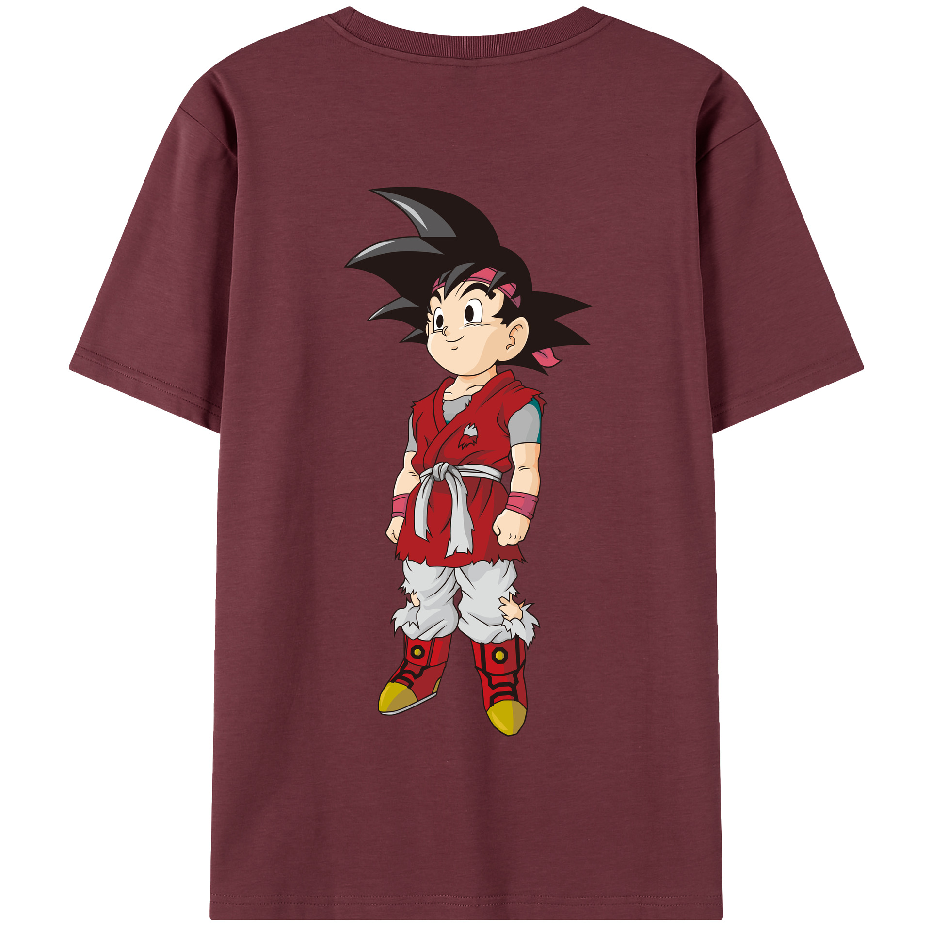 （画像用） ドラゴンボール 孫悟空（そん ごくう）Son Goku カカロット DRAGON BALL Kakarotto 綿100％半袖Tシャツ（背面プリント）